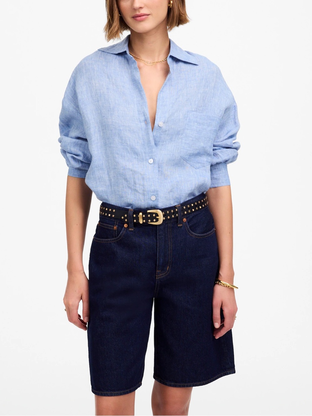 Madewell The 1997 Denim Bermuda Short In Bronxville Wash Size 23